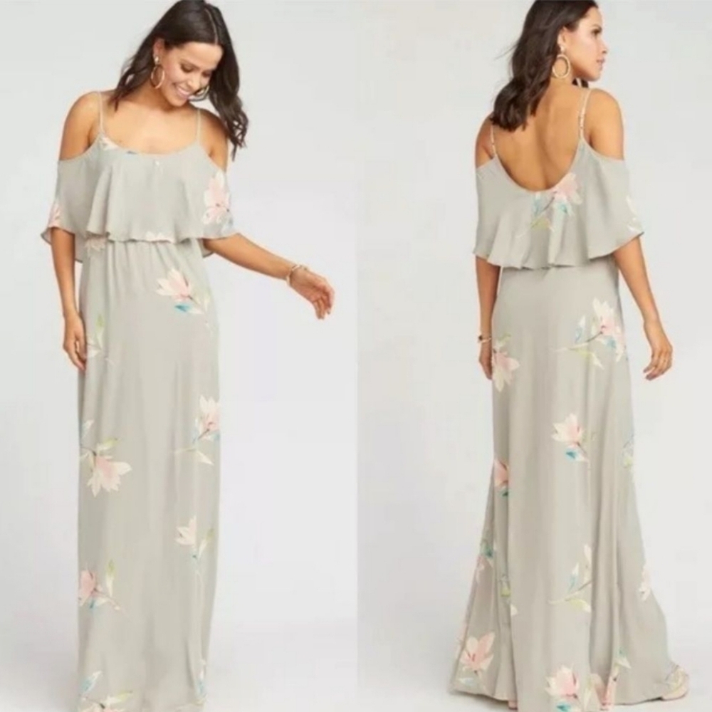 Show me Your Mumu NWT Womens‎ Caitlin Floral Green Maxi Dress Size Small